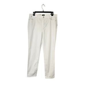 Tabots NWT Womens Slim Ankle Jeans Size 10 White Slimming Panel Neutral